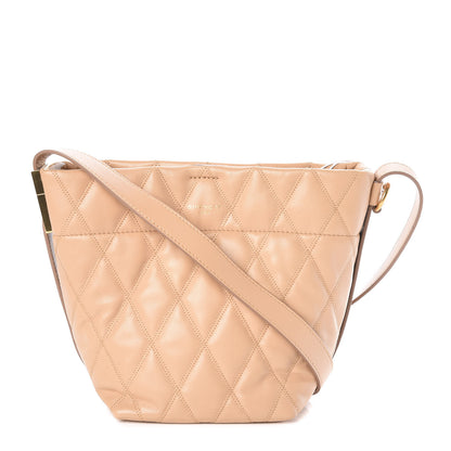 Givenchy Lambskin Quilted Mini GV Bucket Bag Beige Camel 1 of 9