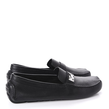 Louis Vuitton Calfskin Racetrack Moccasin Loafers 10.5 Black 4 of 16