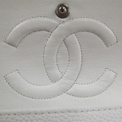 Chanel Caviar Quilted Medium Double Flap White 8 of 11