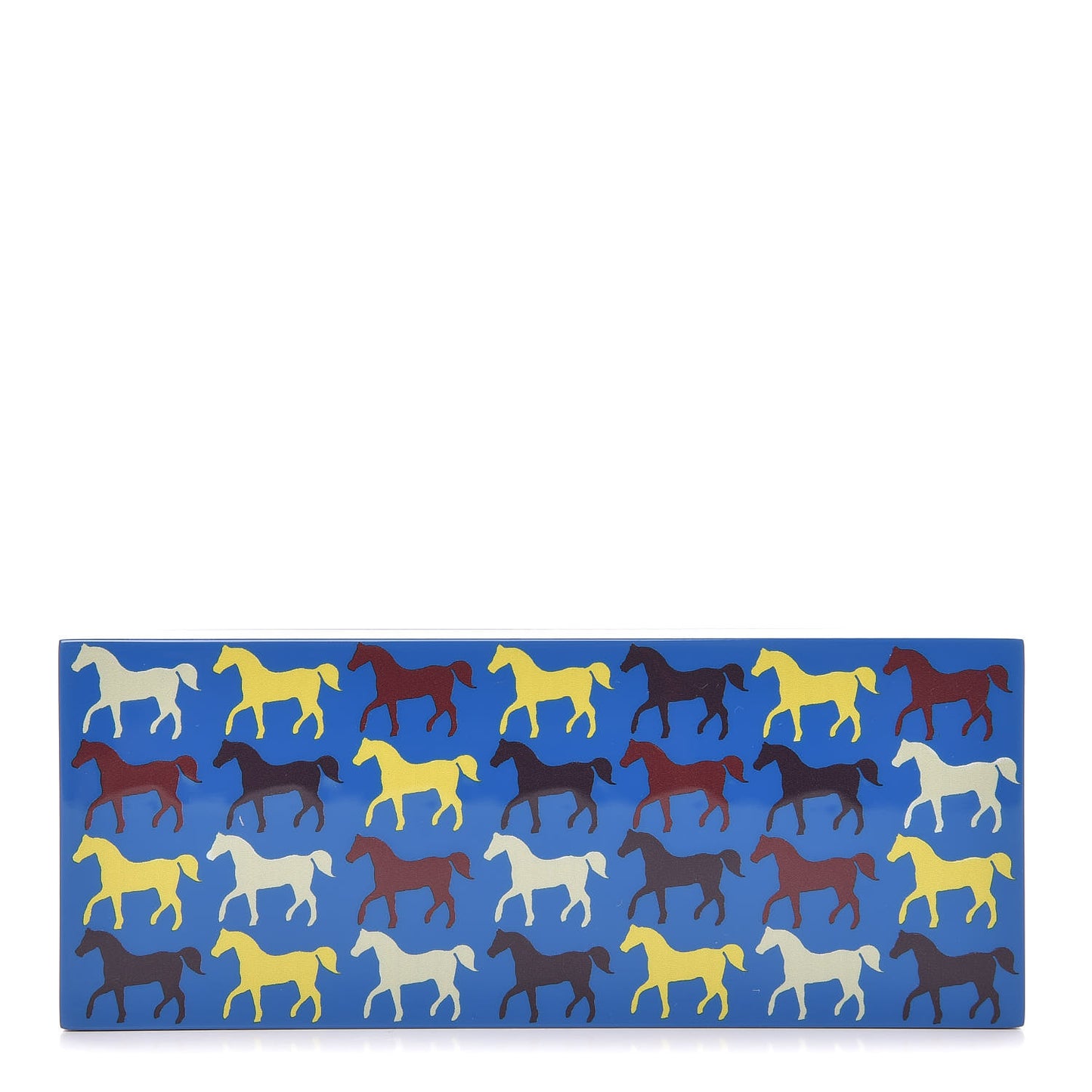 Lacquer Cavalcolor Small Square Box Bleu Indigo
