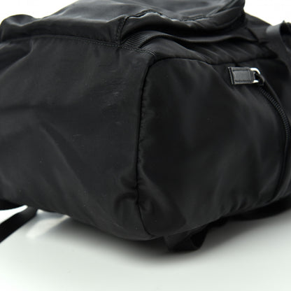 Prada Nylon Vela Saffiano Medium Cinch Backpack Black 7 of 9