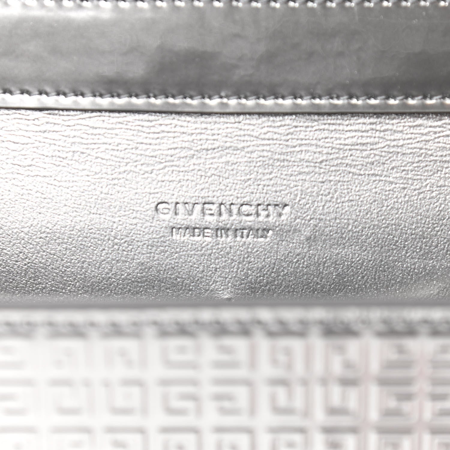 Givenchy Metallic Calfskin 4G Embossed Small 4G Crossbody Silver 8 of 9