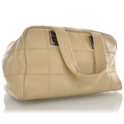 Chanel Leather Square Stitched Bag Beige 3 of 9