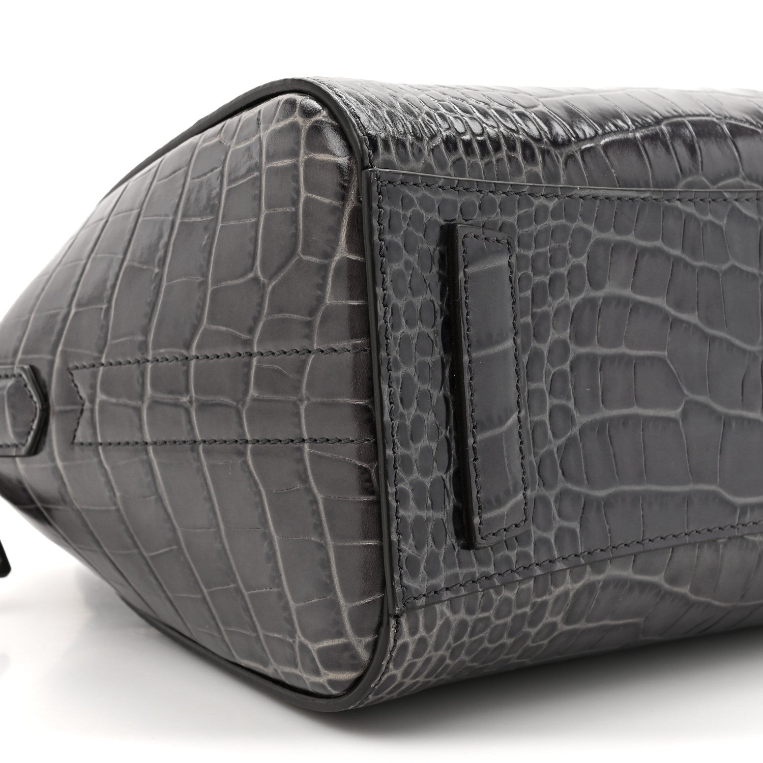 Givenchy Calfskin Crocodile Embossed Mini Antigona Storm Grey 10 of 10