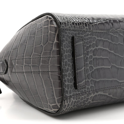 Givenchy Calfskin Crocodile Embossed Mini Antigona Storm Grey 10 of 10