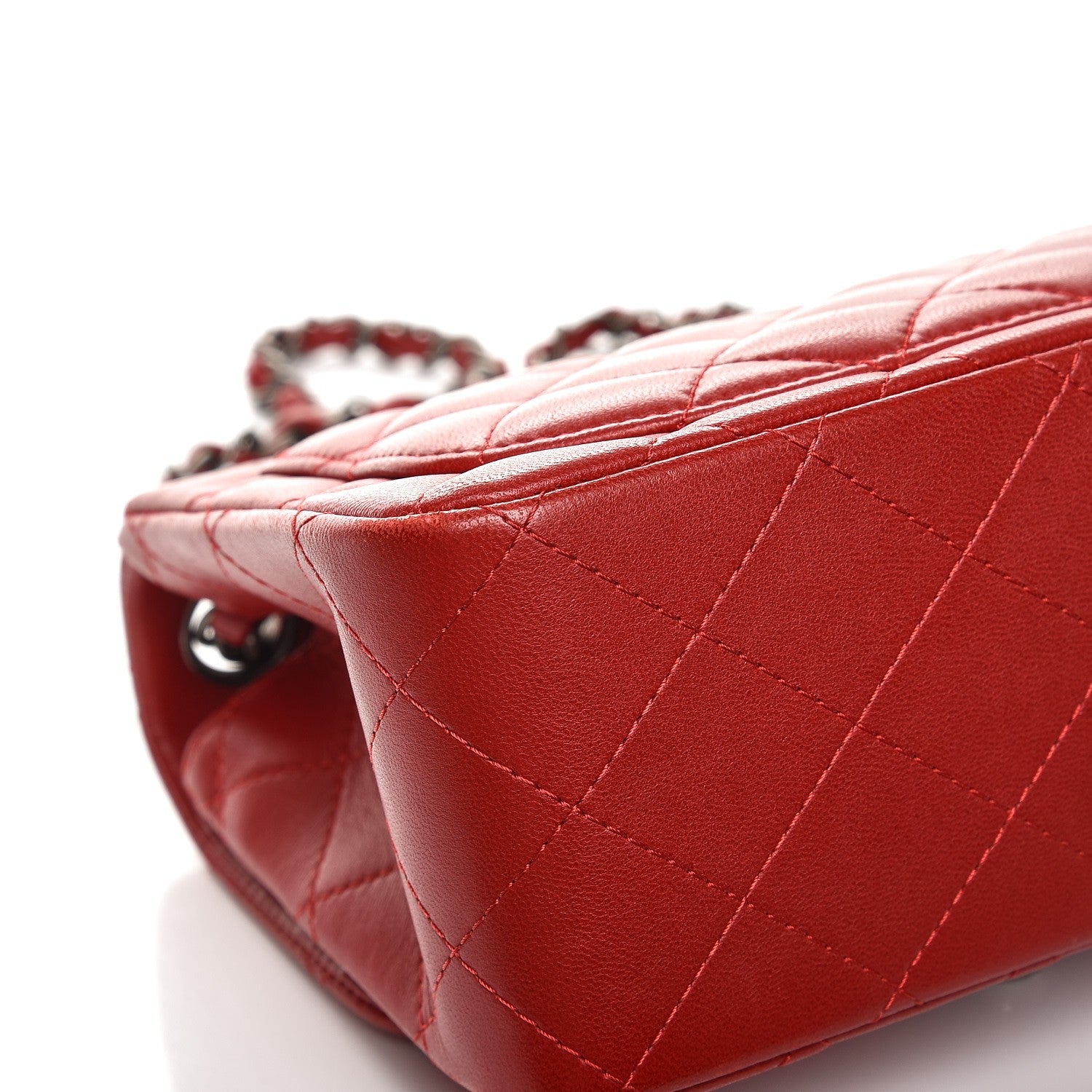 Chanel Lambskin Quilted Mini Square Flap Red 13 of 13