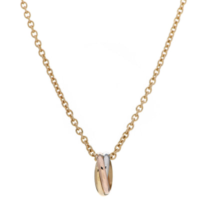 Cartier 18K Pink Yellow White Gold Baby Trinity Pendant Necklace 1 of 6