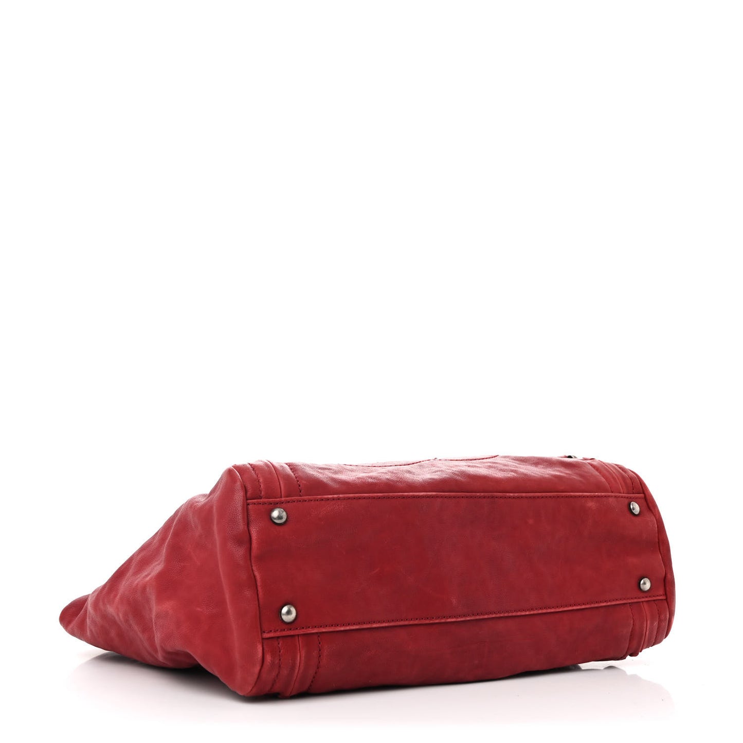 Calfskin Modern Chain Tote Red