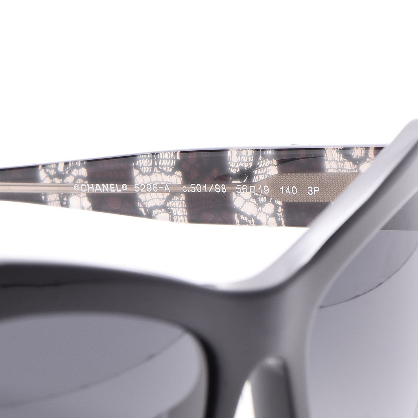 Lace Effect Sunglasses 5296-A Black