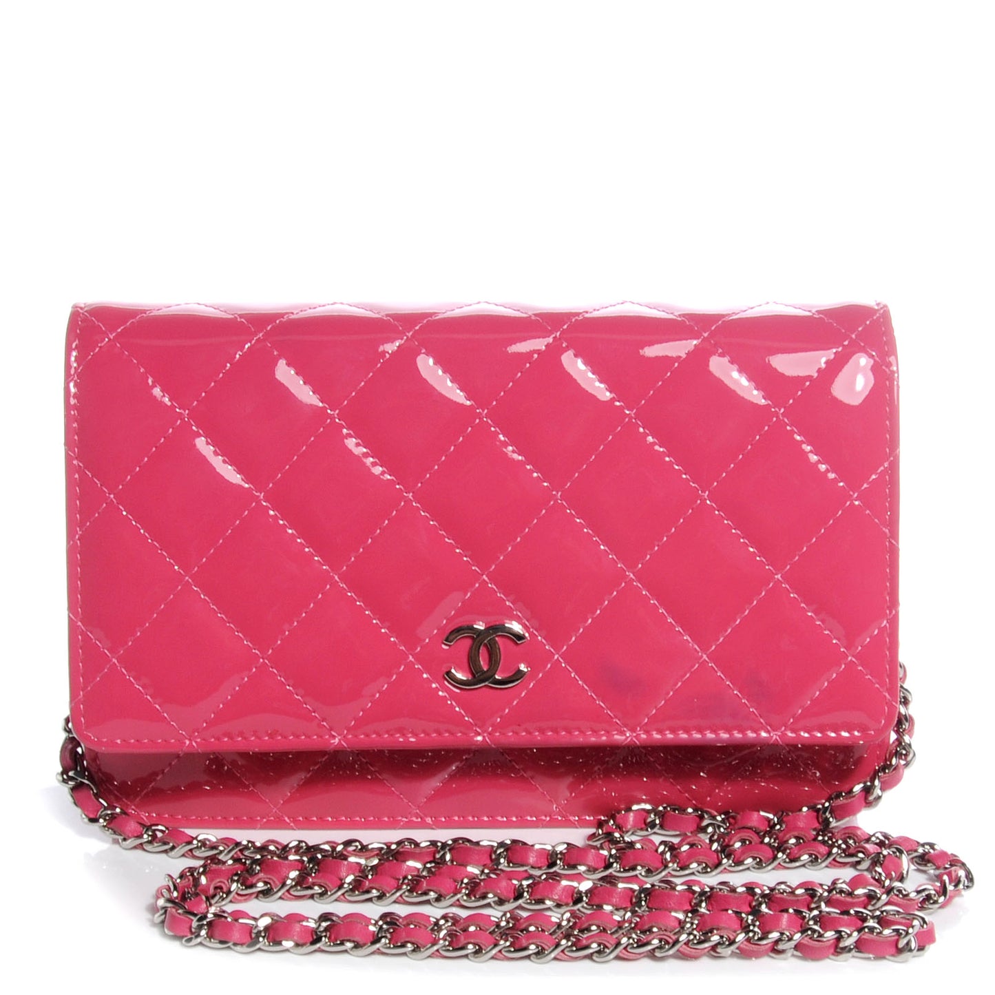 Patent Wallet on Chain Pink