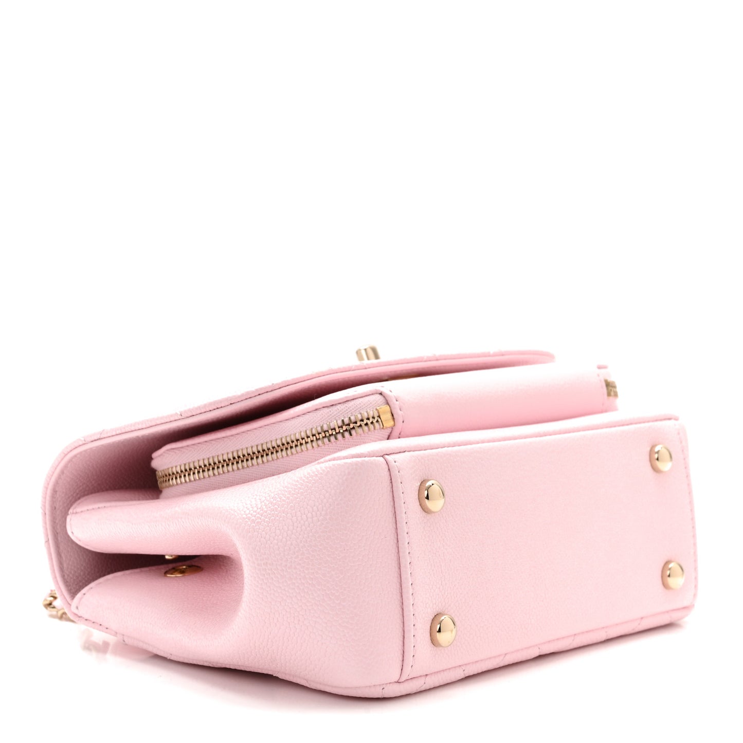 Caviar Quilted Small Business Affinity Flap Light Pink