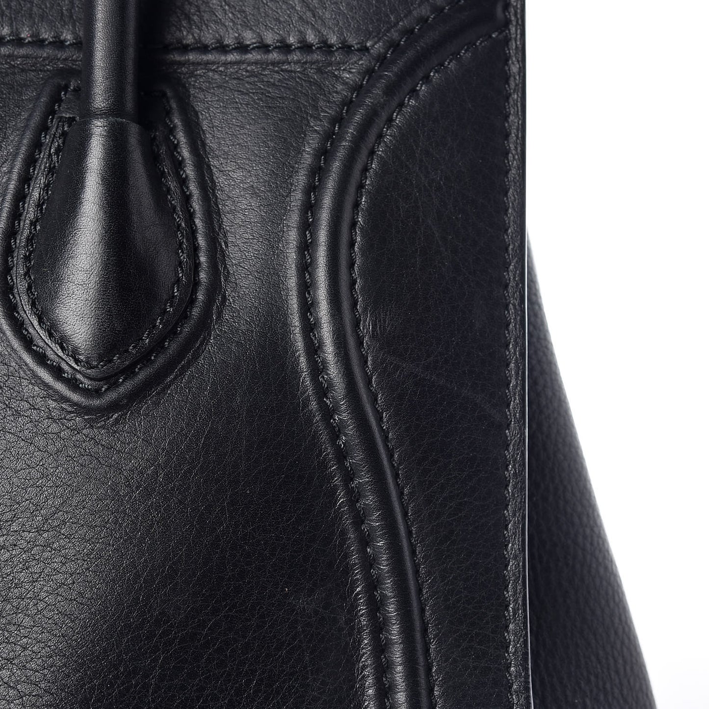 Grained Calfskin Medium Phantom Luggage Black
