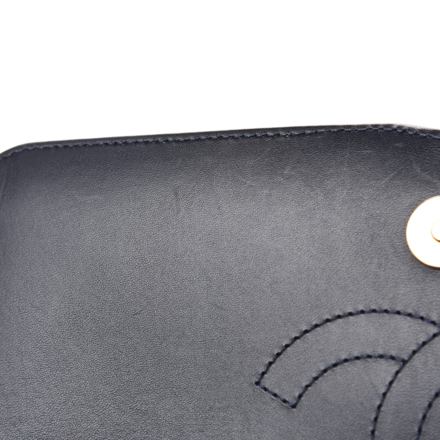 Caviar Quilted Medium CC Filigree Flap Navy Black
