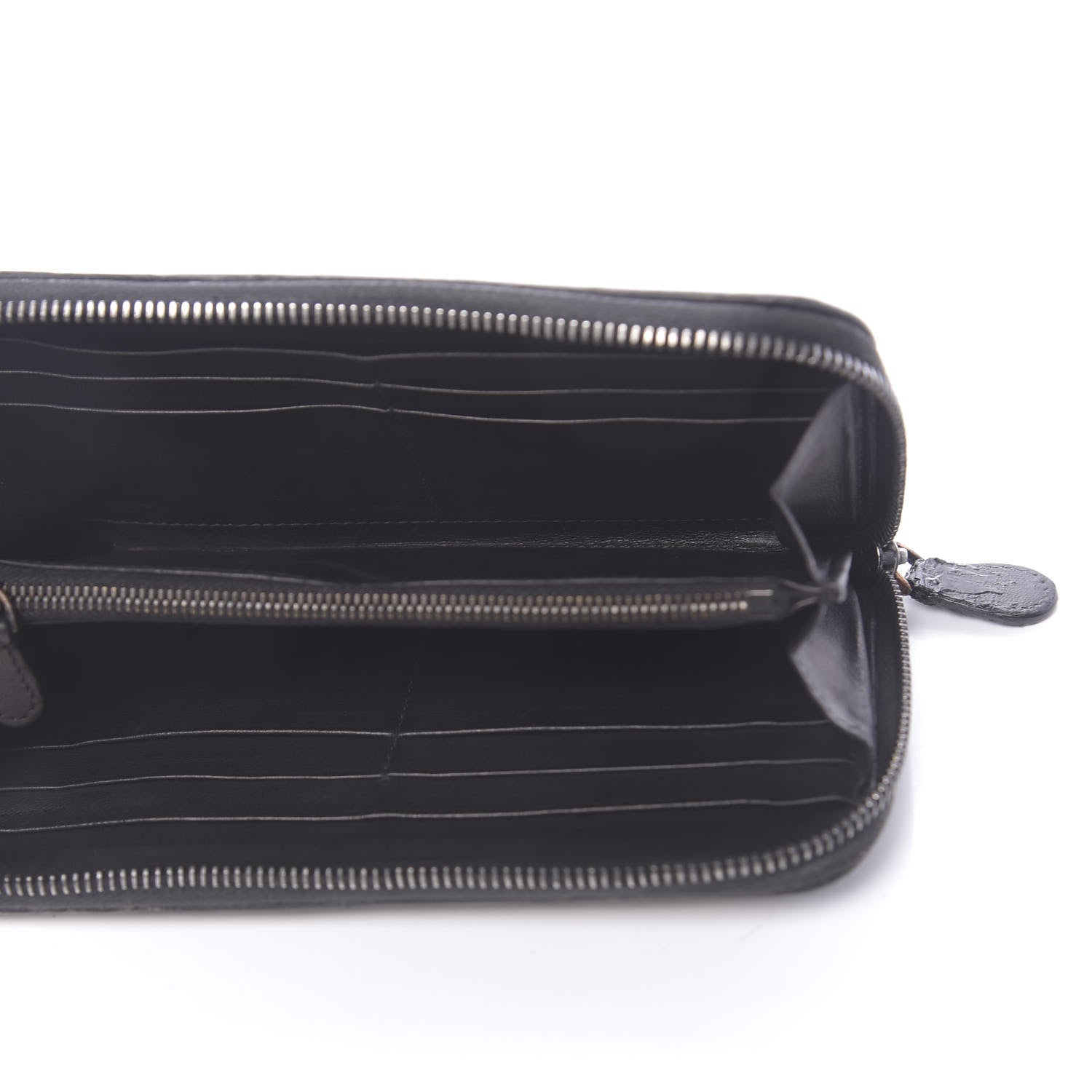 Bottega Veneta Nappa Intrecciato Zip Around Wallet Black 5 of 14