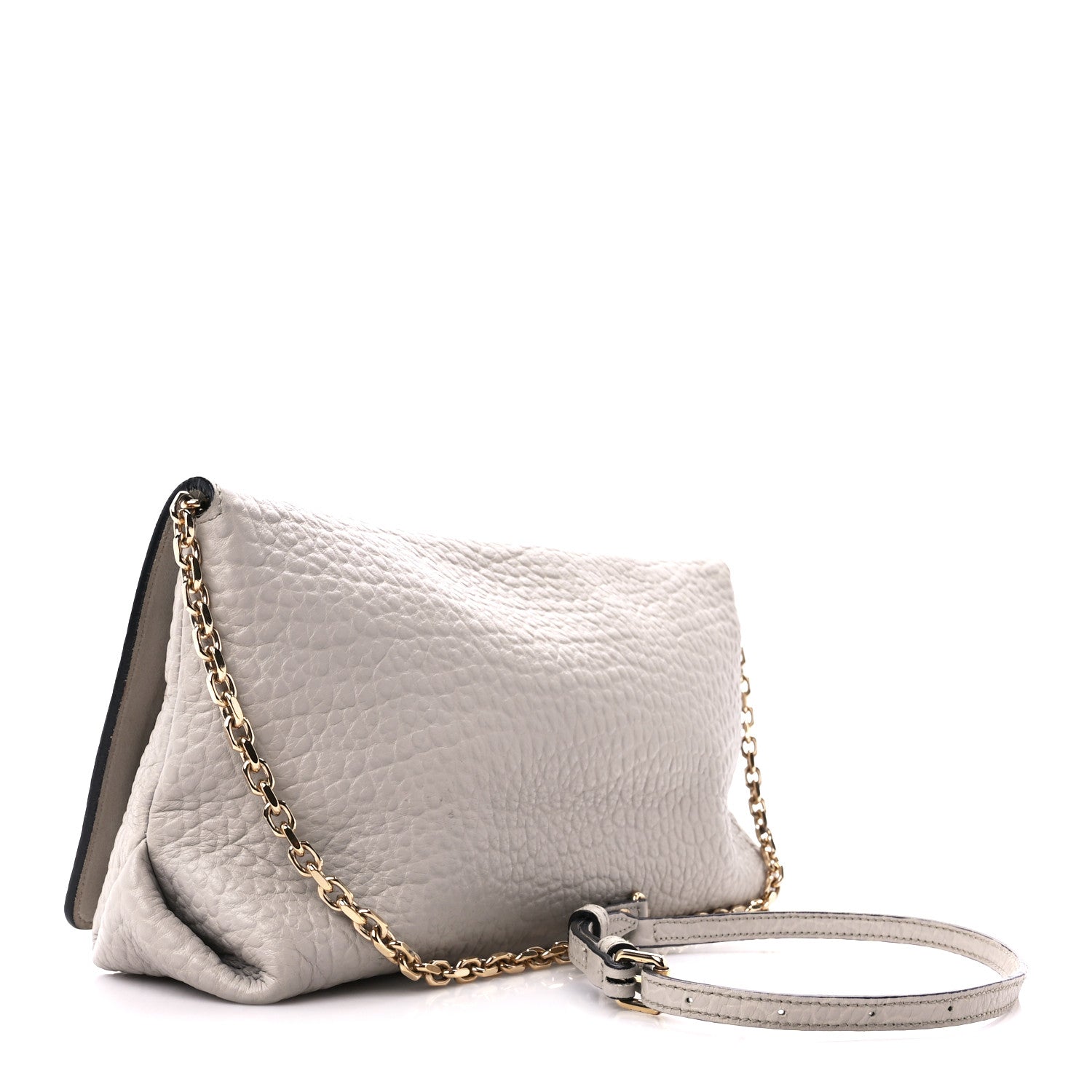 Burberry Signature Grain Medium Mildenhall Crossbody Bag Pale Grey 3 of 12