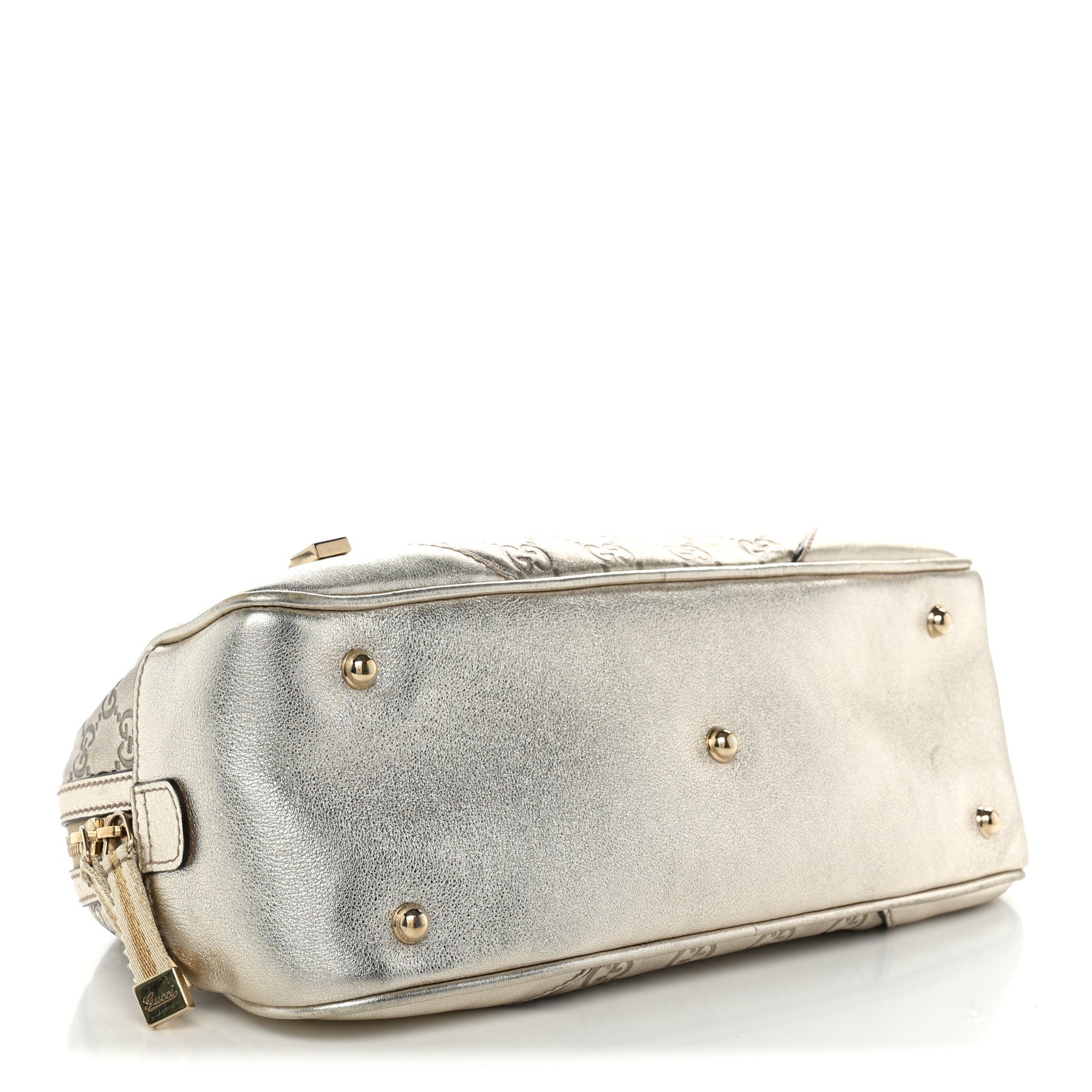 Gucci Guccissima Small Capri Satchel Metallic Gold 4 of 10