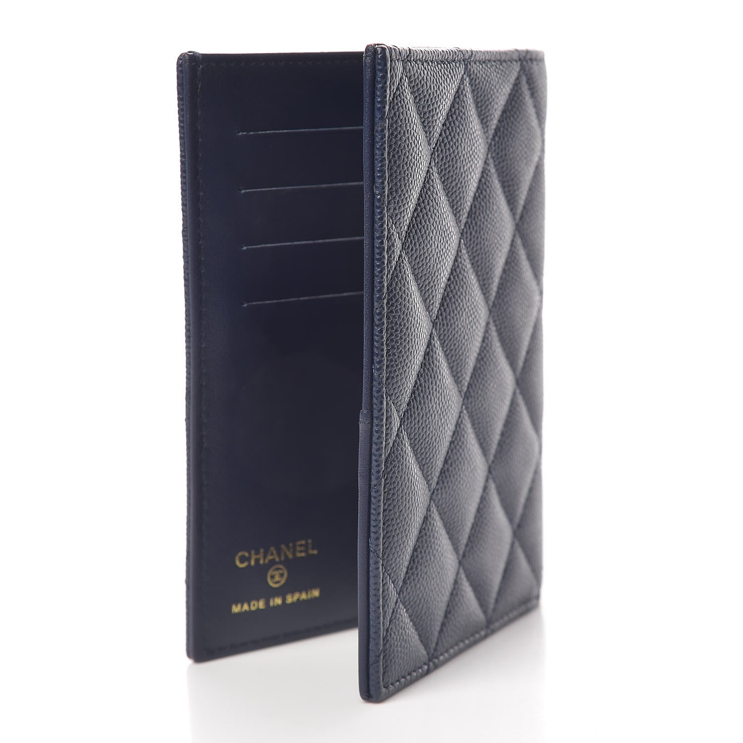 Chanel Caviar Quilted Passport Holder Blue 3 of 7