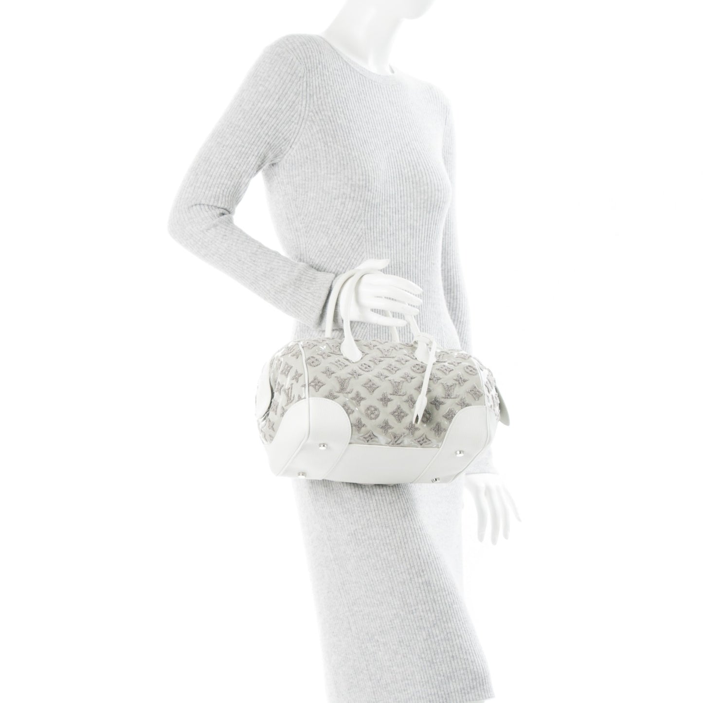 Monogram Bouclettes Speedy Round Perle