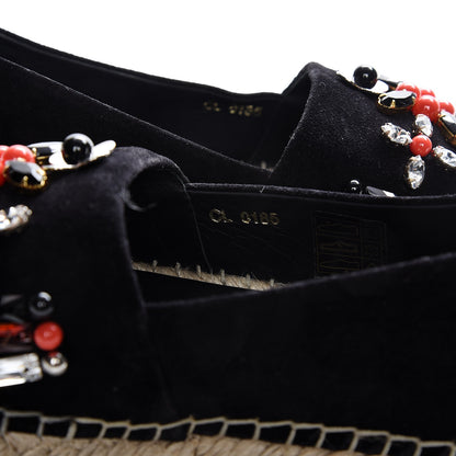 Louis Vuitton Suede Front Pier Espadrille Flats 39 Black 9 of 9