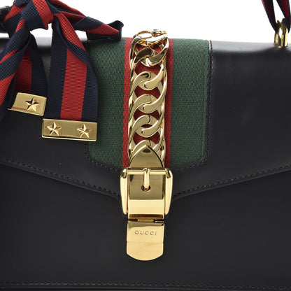 Gucci Calfskin Small Sylvie Shoulder Bag Black 9 of 9
