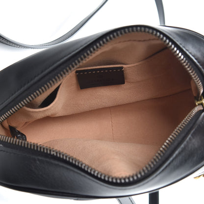 Gucci Calfskin Matelasse Mini GG Marmont Chain Shoulder Bag Black 5 of 8