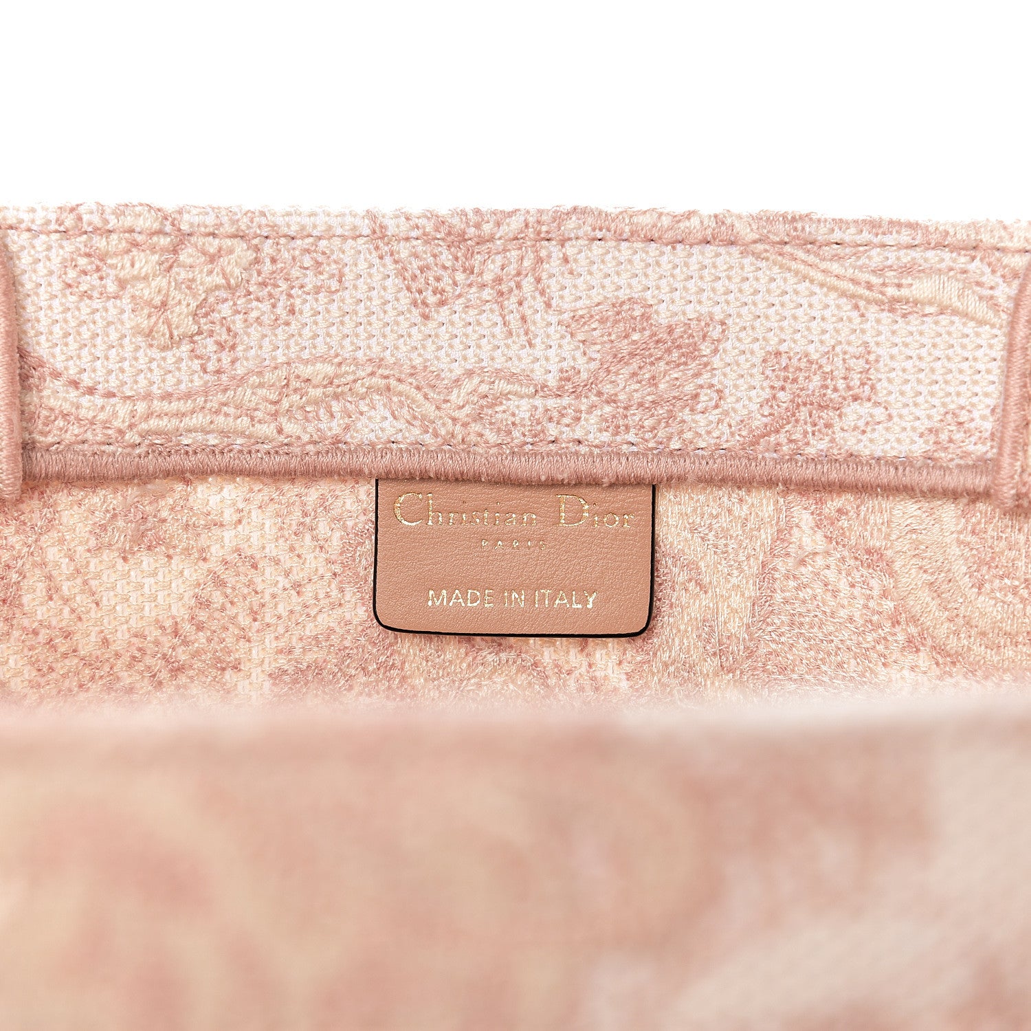 Christian Dior Canvas Embroidered Medium Dioriviera Toile De Jouy Book Tote Rose 5 of 9