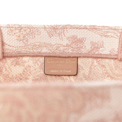 Christian Dior Canvas Embroidered Medium Dioriviera Toile De Jouy Book Tote Rose 5 of 9