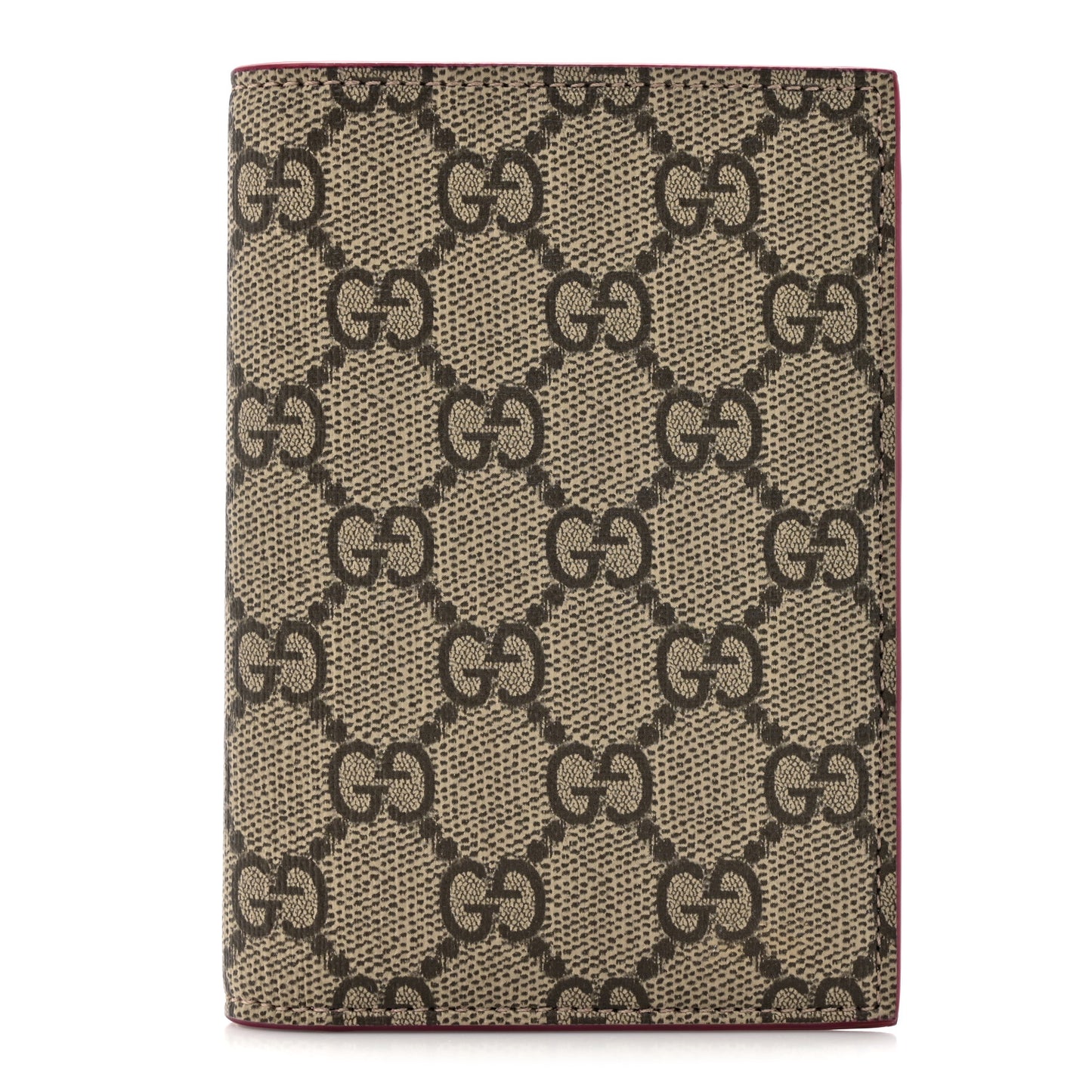 GG Supreme Monogram Passport Card Case Beige Bordeaux