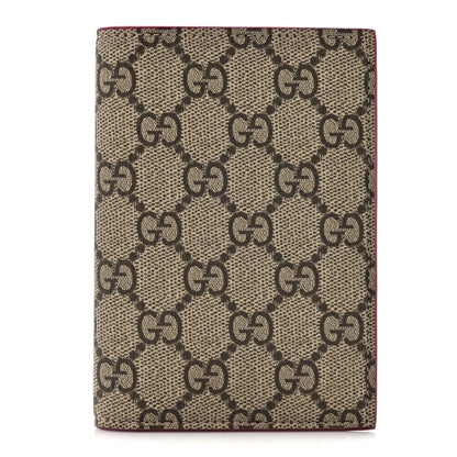 Gucci GG Supreme Monogram Passport Card Case Beige Bordeaux 1 of 9