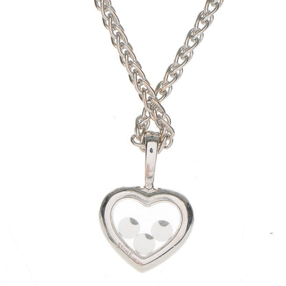 Chopard 18K White Gold 3 Happy Diamonds Icons Heart Pendant Necklace 5 of 8