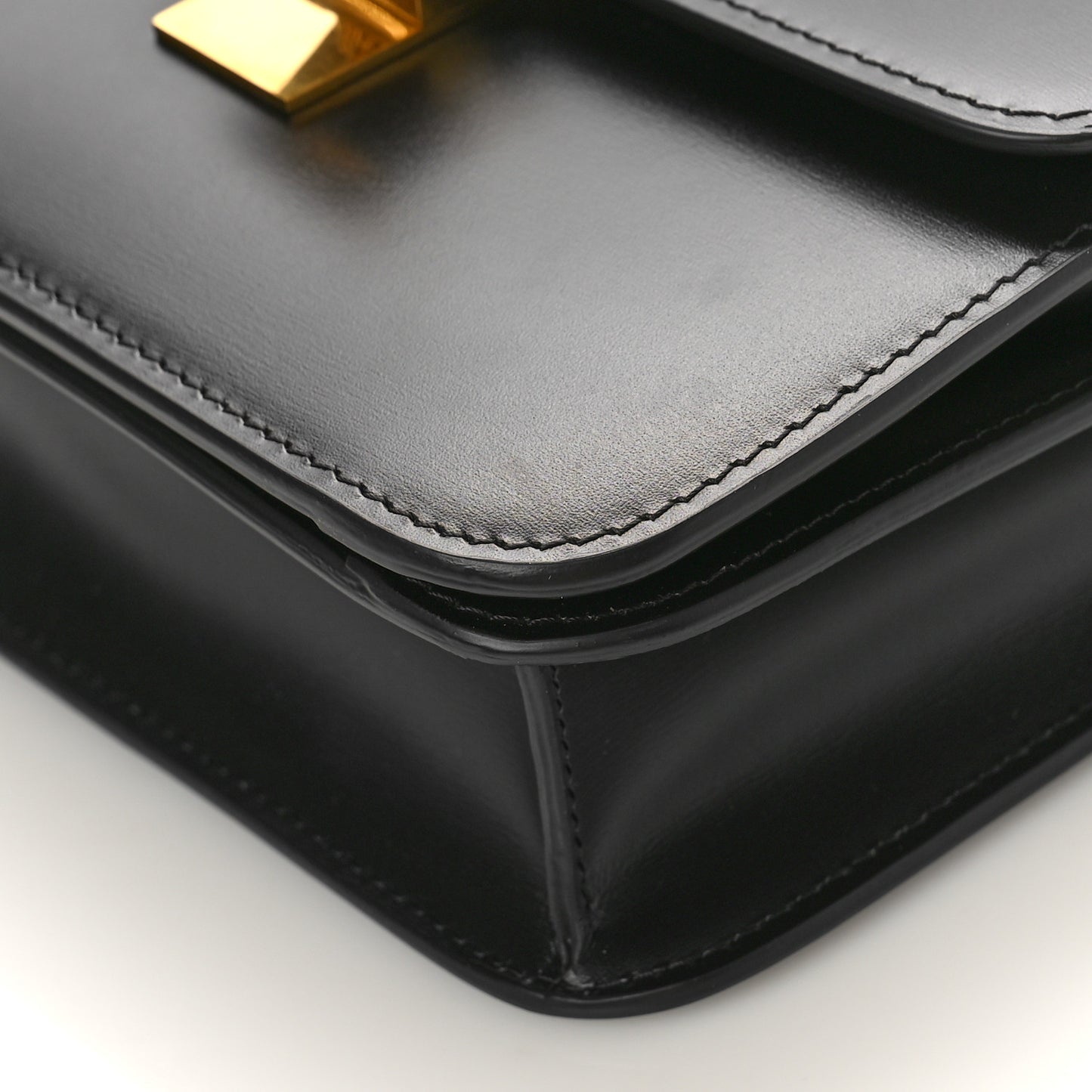 Box Calfskin Teen Classic Box Flap Bag Black