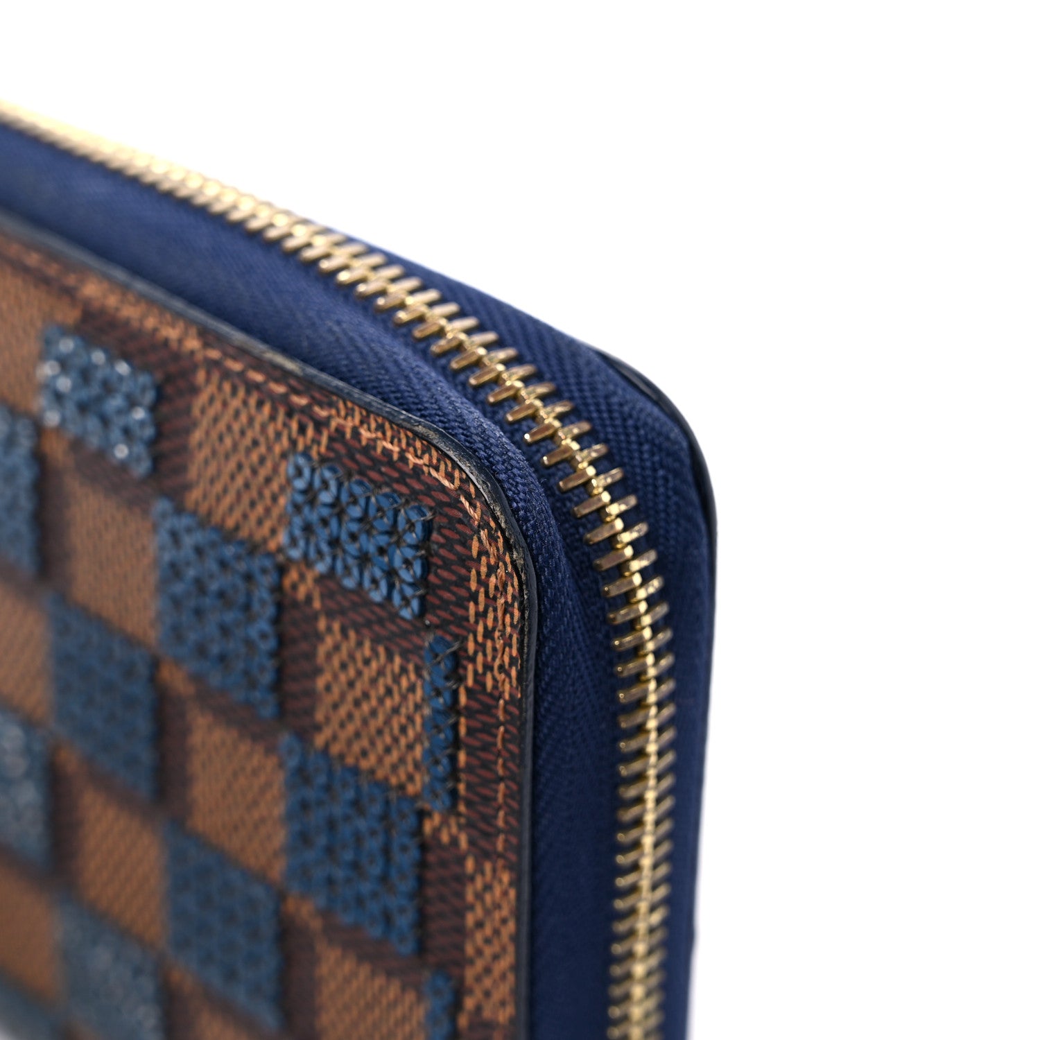Louis Vuitton Damier Paillettes Zippy Wallet Blue 11 of 13