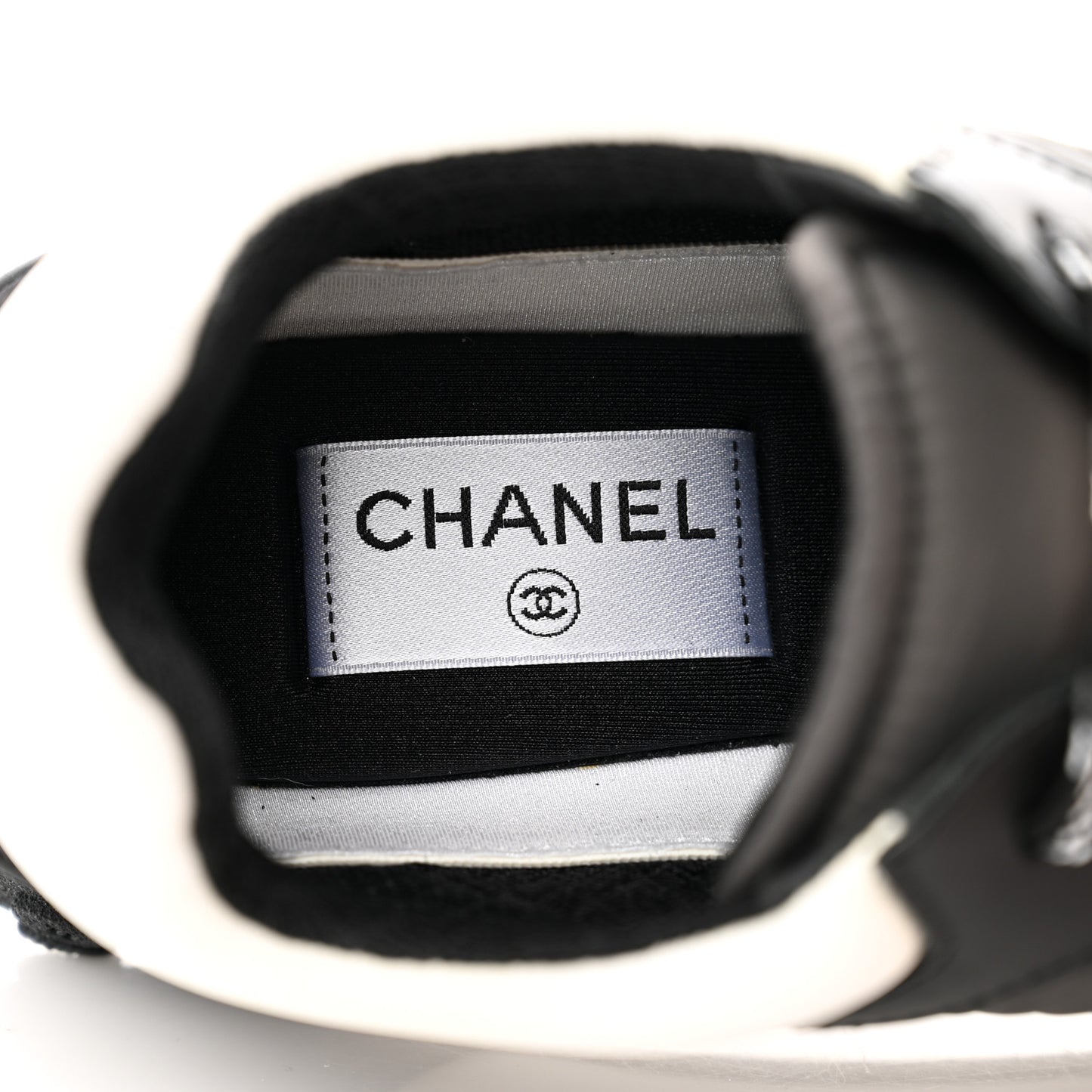Nylon Calfskin Suede CC Sneakers 40 Grey Black White