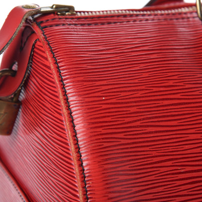 Louis Vuitton Epi Speedy 30 Castillan Red 24 of 39