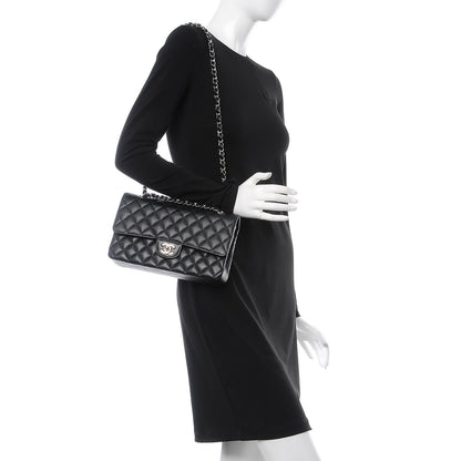 Chanel Caviar Quilted Medium Double Flap Black 2 of 8