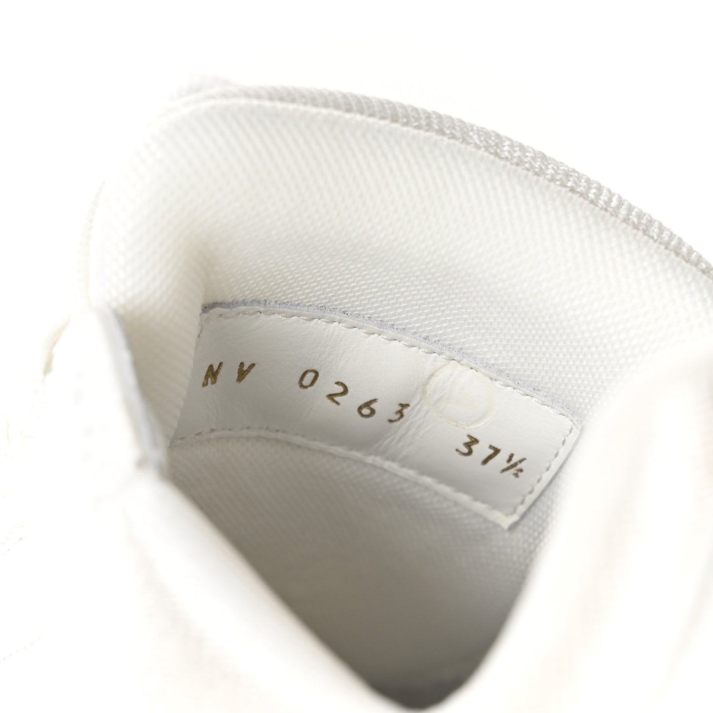 Calfskin Womens LV Trainer Sneakers 37.5 White
