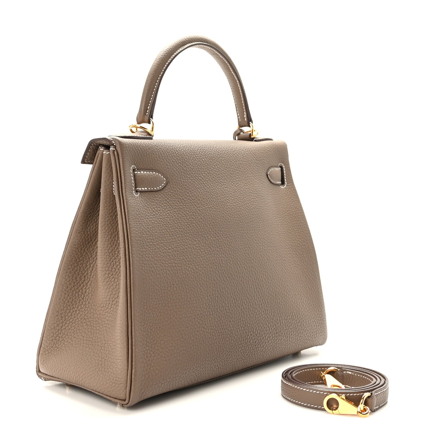 Hermes Togo Kelly Retourne 28 Etoupe 4 of 10
