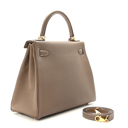 Hermes Togo Kelly Retourne 28 Etoupe 4 of 10