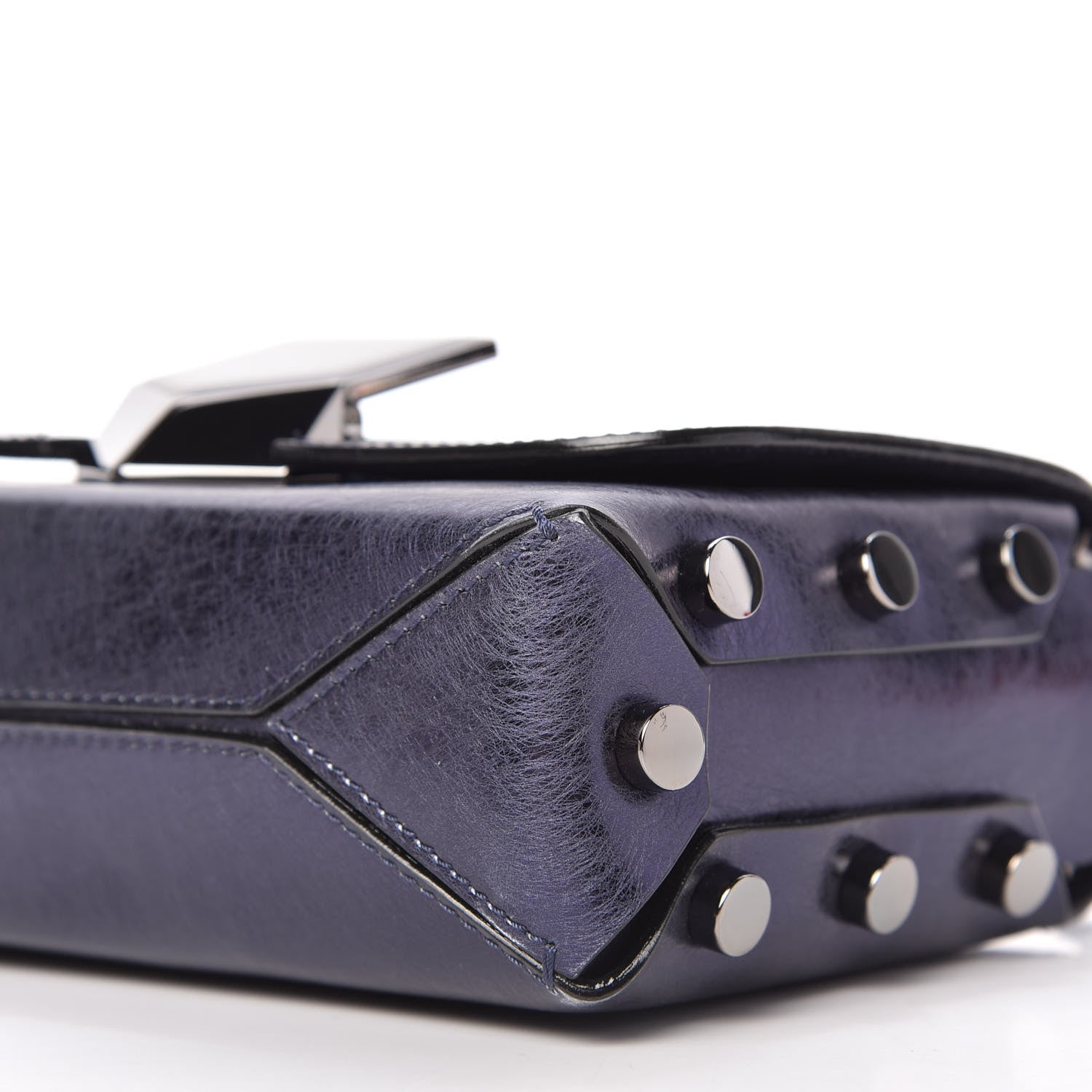Jimmy Choo Metallic Calfskin Lockett Petite Shoulder Bag Purple 7 of 10