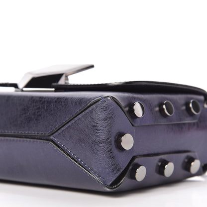 Jimmy Choo Metallic Calfskin Lockett Petite Shoulder Bag Purple 7 of 10