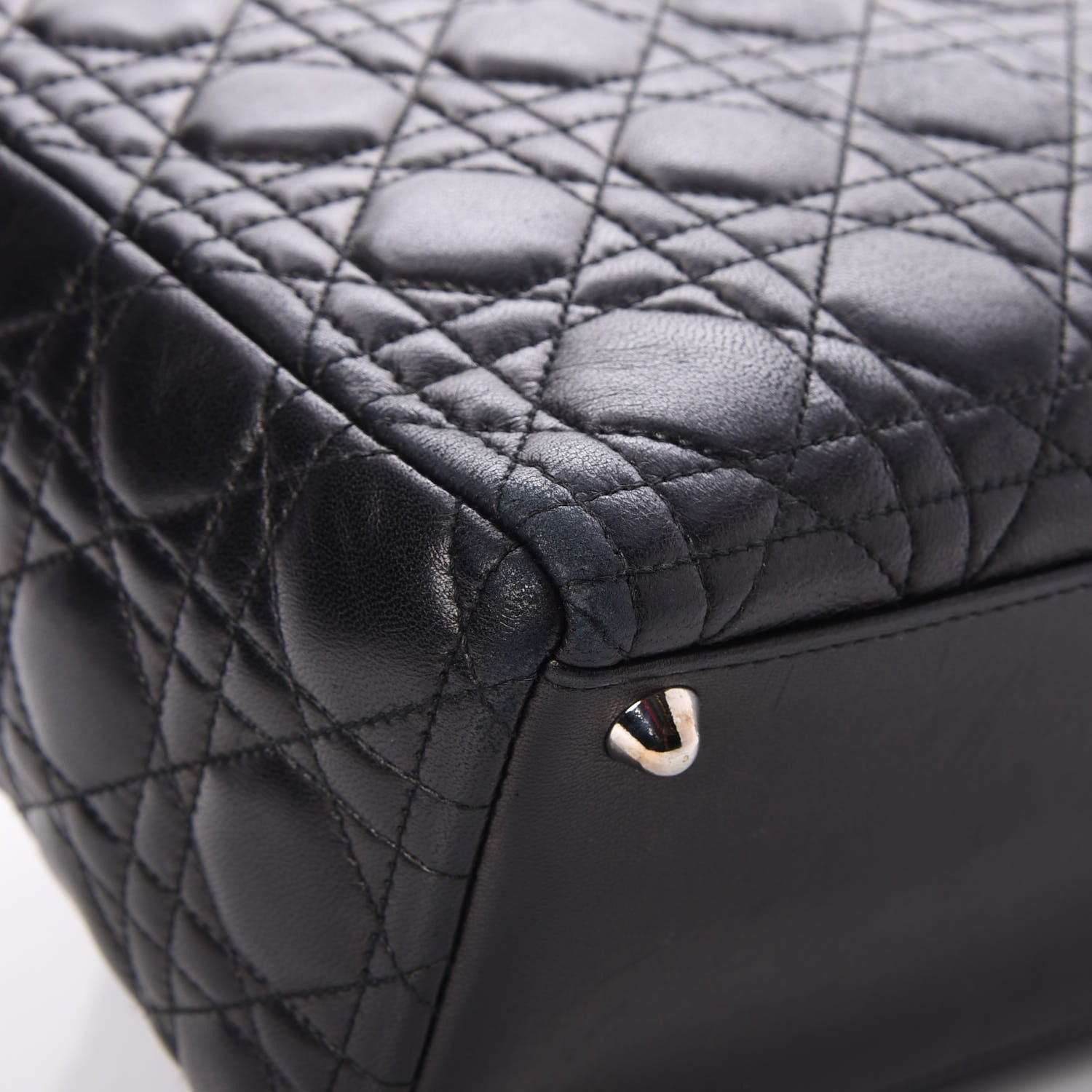 Christian Dior Lambskin Cannage Large Lady Dior Black 11 of 11