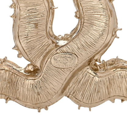Chanel Crystal CC Camellia Express Brooch Gold 4 of 4