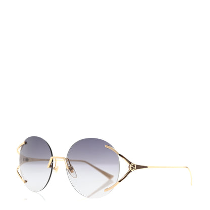 Gucci Round Pearl Tip Sunglasses GG0253S Gold 1 of 8