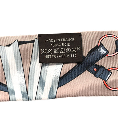 Hermes Silk Jumping Twilly Beige Cendre Orange Anthracite 3 of 3