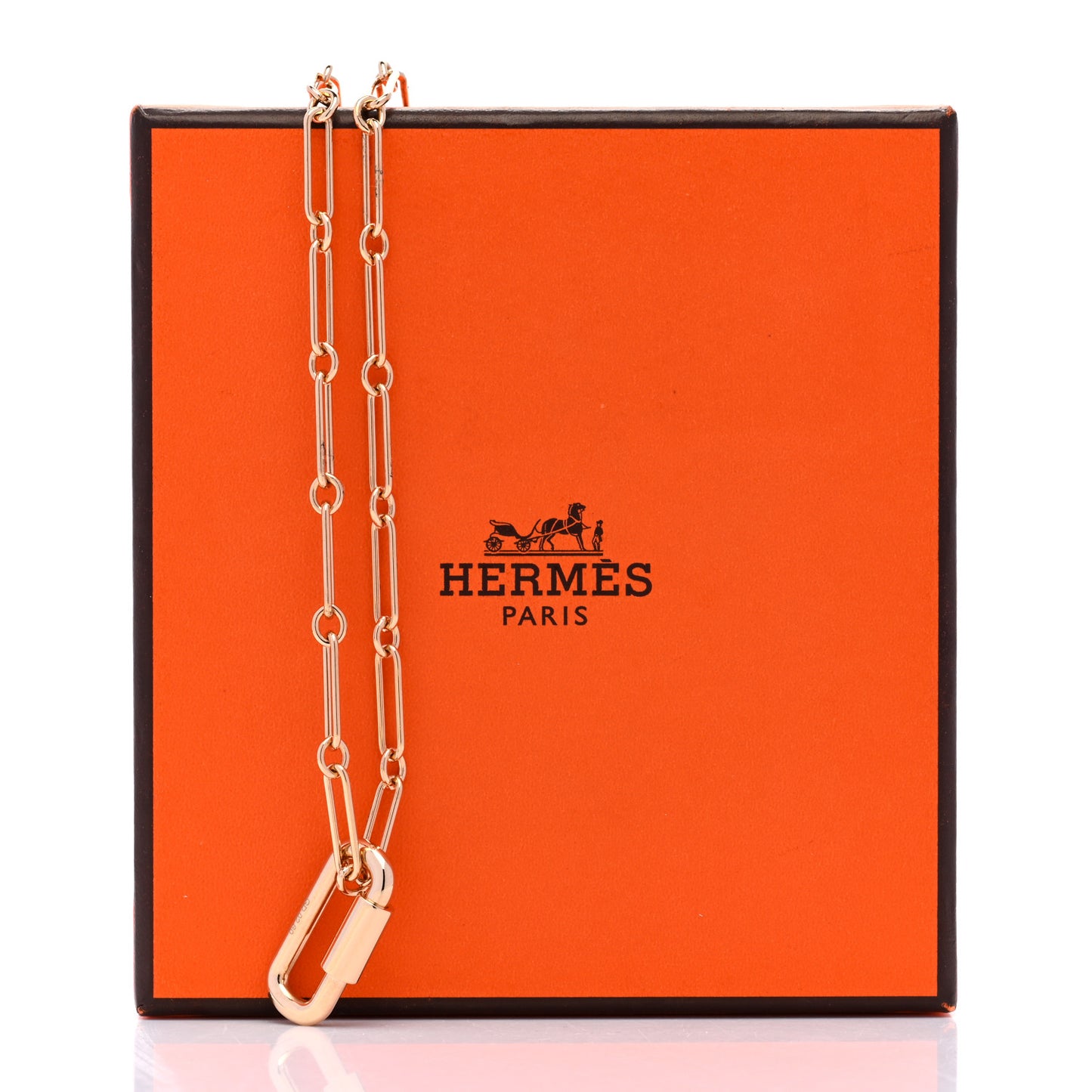 Permabrass Curiosite Long Necklace Rose Gold