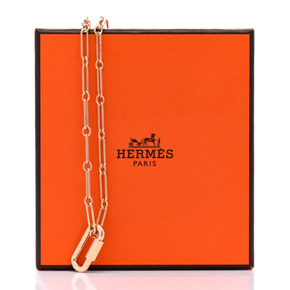 Hermes Permabrass Curiosite Long Necklace Rose Gold 7 of 7
