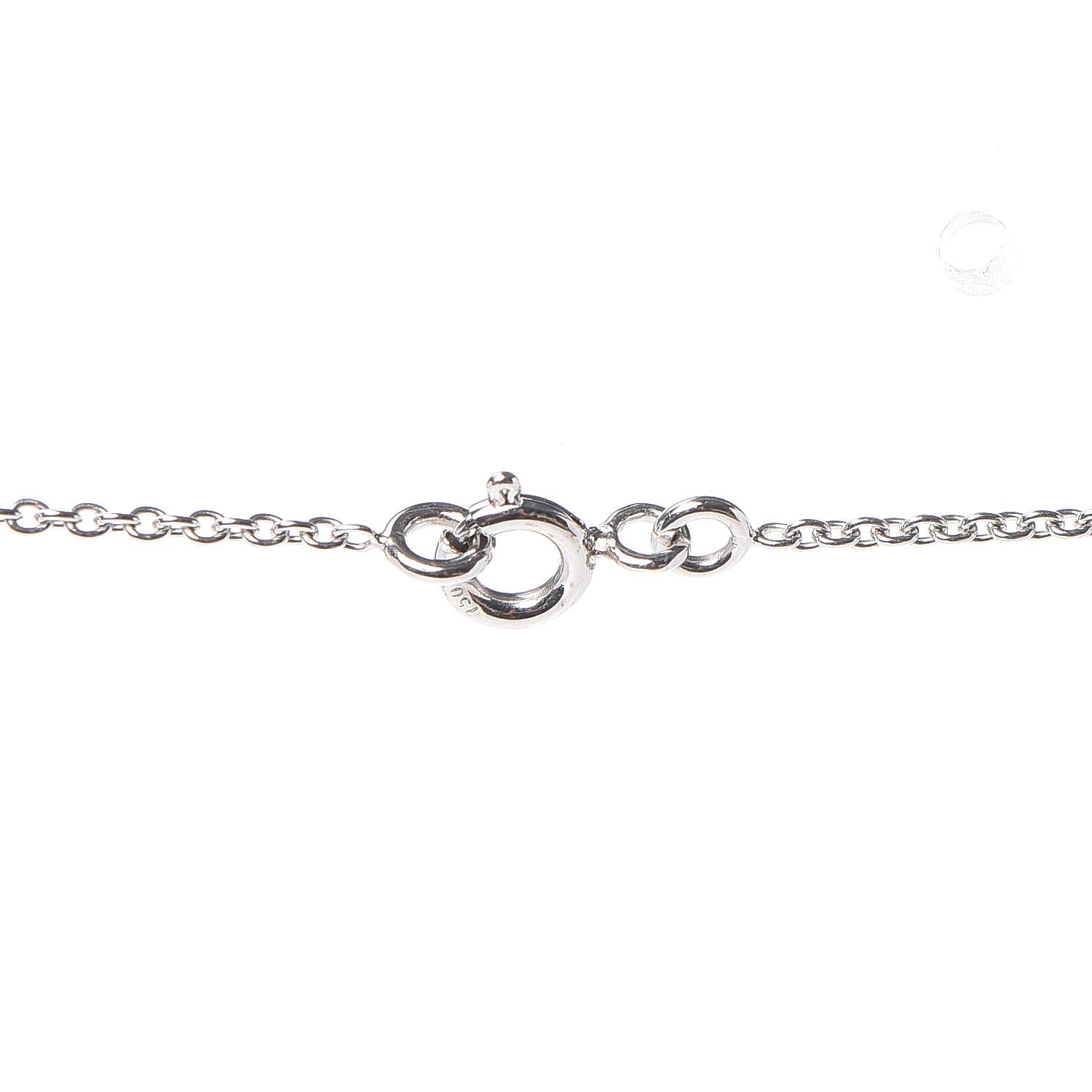 Hermes 18K White Gold Diamond Kelly Amulette Pendant Necklace 4 of 5