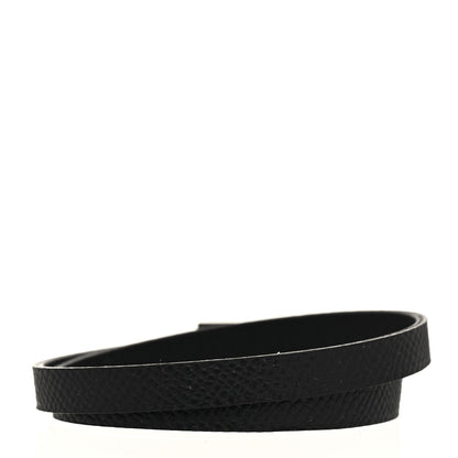 Hermes Epsom Behapi Double Tour Bracelet T5 Black 3 of 8