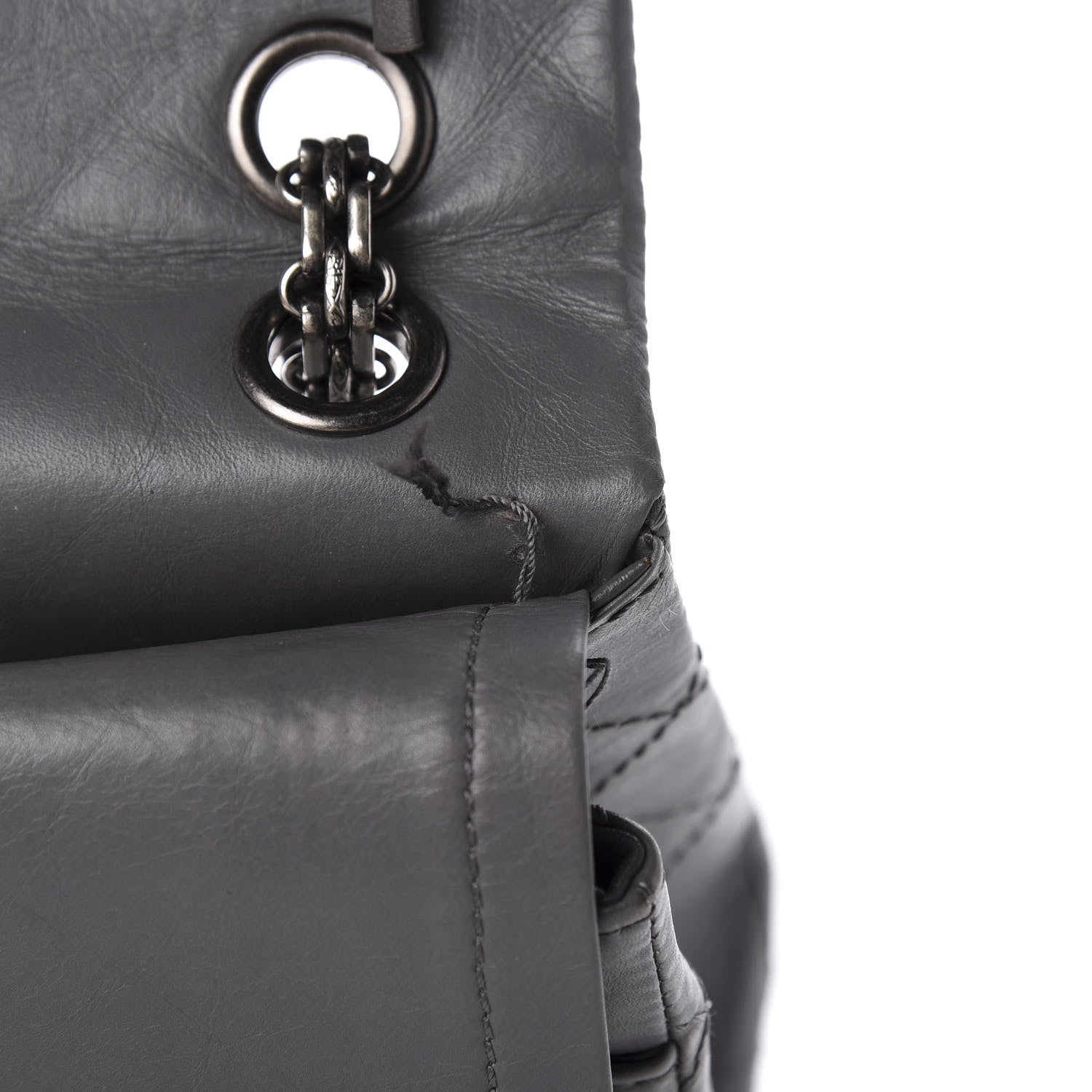 Chanel Aged Calfskin Quilted 2.55 Reissue 226 Flap Grey 8 of 11
