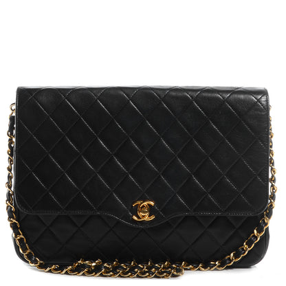 Chanel Lambskin Quilted Medium Single Flap Black 1 of 7